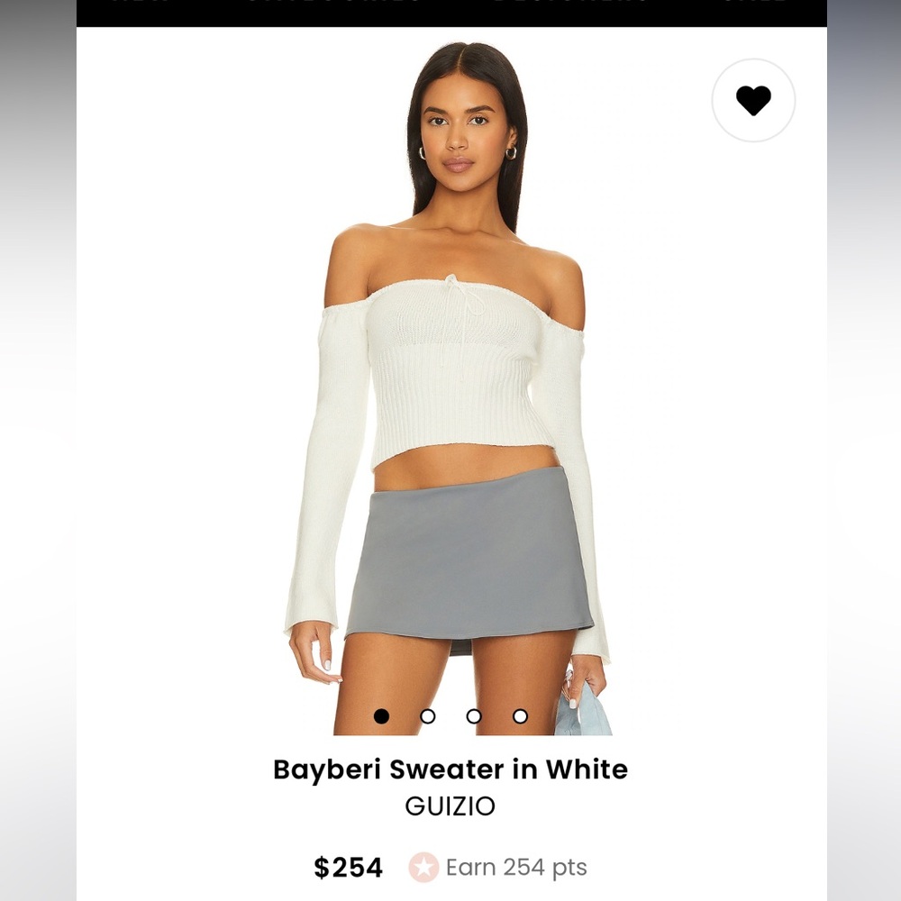 Danielle Guizio Bayberi Sweater in White